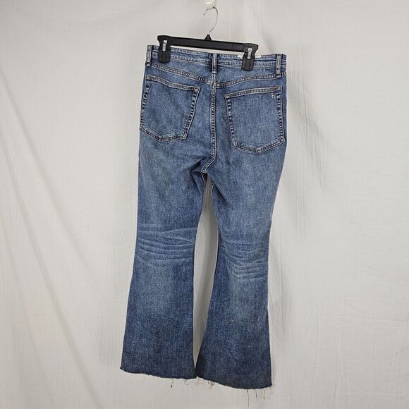 RAG & BONE CASEY HIGH RISE FLARE JEANS NORWALK DISTRESSED STRETCH DENIM sz 32 - Picture 4 of 7